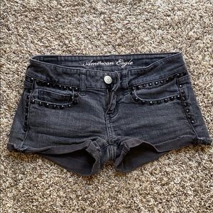 American Eagle black low-waisted jeweled shorts ✨